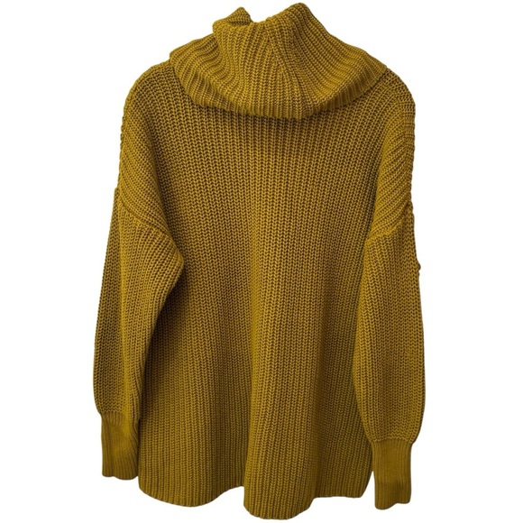 American Apparel Cableknit Cowlneck Sweater in Dirty Gold Comfy Holiday OS - Picture 4 of 10